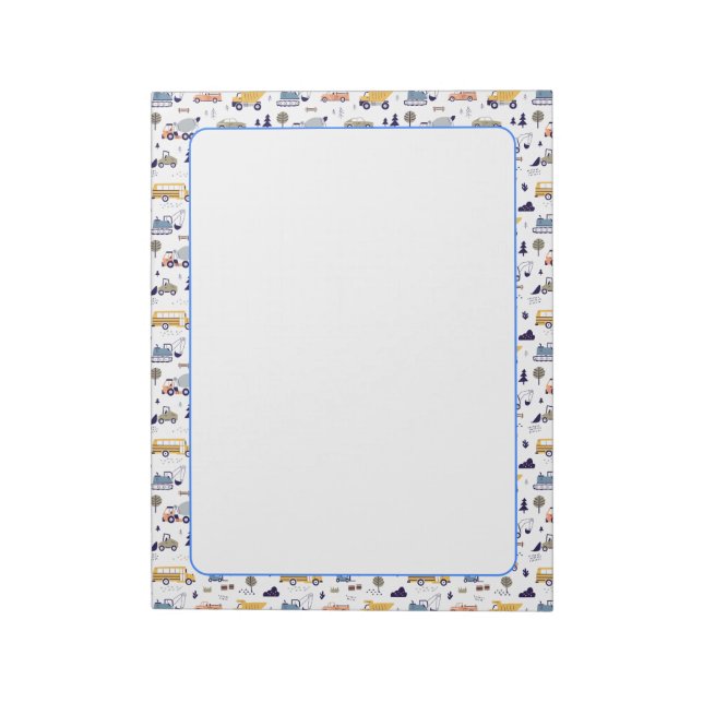 Bloc-note Véhicules à thème (Tourné)