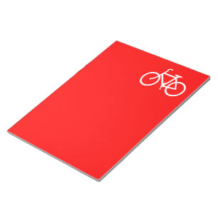 Bloc-note Vélo rouge et blanc
