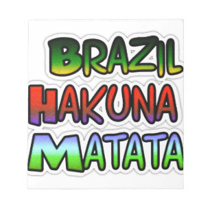 Bloc-note Vert jaune or Brésil Hakuna Matata