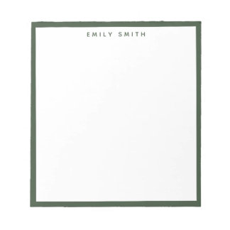 Bloc-note Vert simple moderne