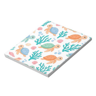 Bloc-note Vie marine coquette - Tortues de mer