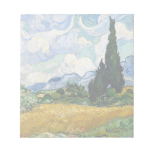 Bloc-note Vincent Van Gogh Wheat Field With Cypresses