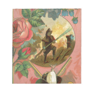 Bloc-note Vintage 1880's Fireman Firefighter Cover