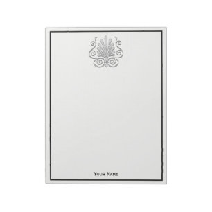 Bloc-note Vintage Art Déco Argent Plume Arabesque