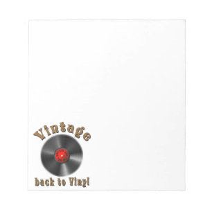 Bloc-note Vintage - Back to Vinyl, the record is back