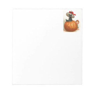 Bloc-note Vintage Halloween Citrouille Black Chat sorcière C