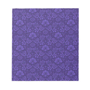 Bloc-note Vintage Indigo Damask Paisley Floral