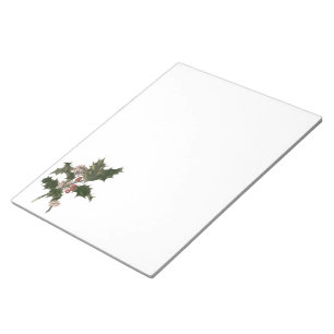 Bloc-note Vintage Noël, Green Holly Plante avec baies