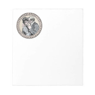 Bloc-note Vintage Romance Couple : Antique Rose Girly Love