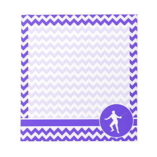 Bloc-note Violet bleu Chevron ; clôture