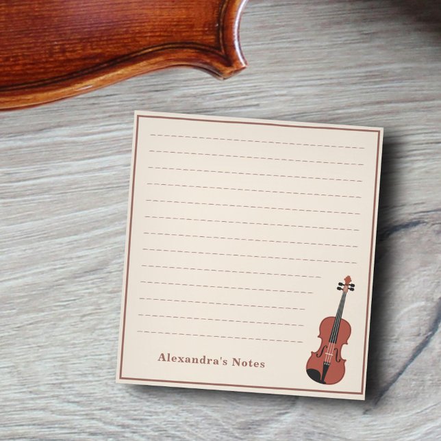 Bloc-note Violon acoustique (Acoustic Violin Notepad)