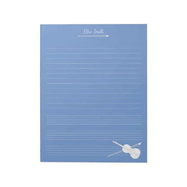 Bloc-note Violon blanc et cou (Tourné)