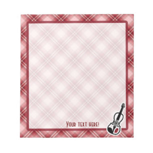 Bloc-note Violon rouge de plaid