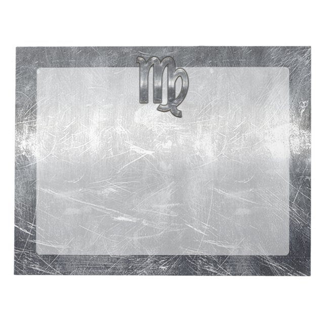 Bloc-note Virgo Zodiac Sign dans Grunge Distressed Style Dec (Devant)