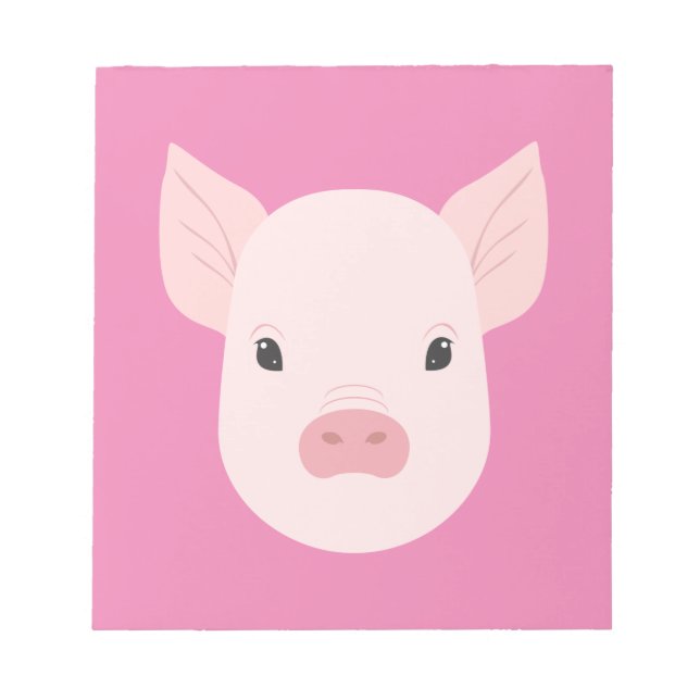 Bloc-note Visage de porc bébé (Devant)