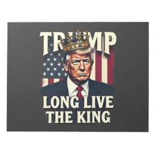 Bloc-note Vive le roi Pro Trump Patriotique