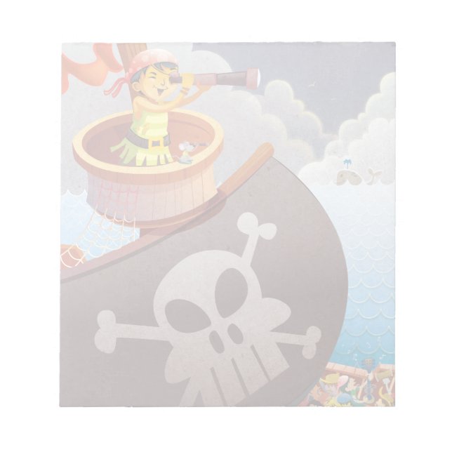 Bloc-note Voile avec pirates (Devant)