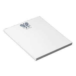 Bloc-note Votre Country Club Nom Raquettes de tennis Motif P