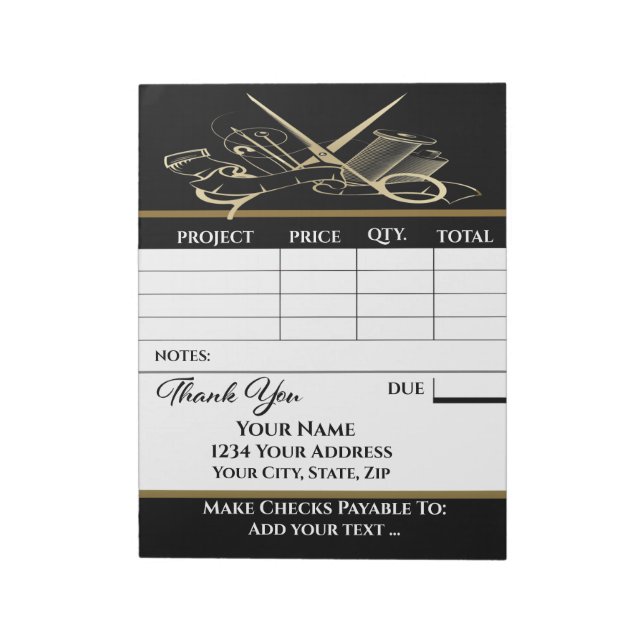 Bloc-note Votre facture (Tourné)