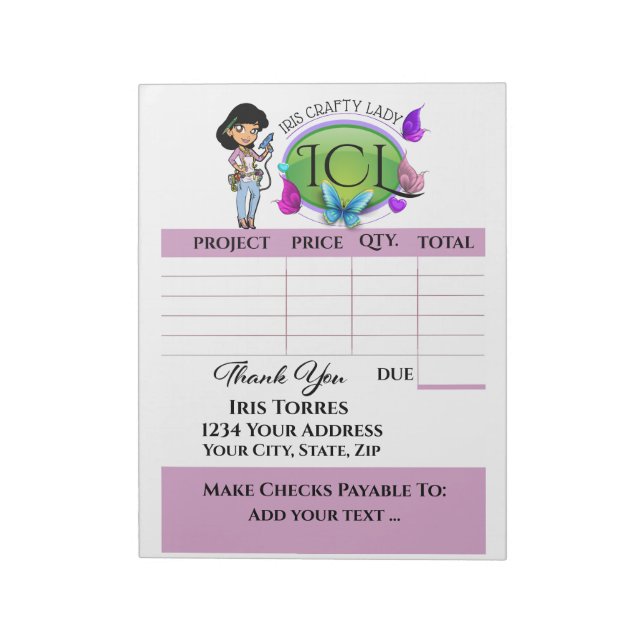 Bloc-note Votre facture artisanale (Tourné)