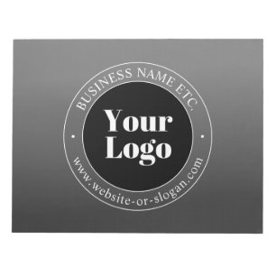 Bloc-note Votre logo ou design d'entreprise & texte modifiab