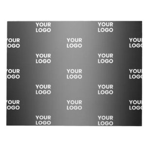 Bloc-note Votre logo simple répétitif Dégradé noir et gris