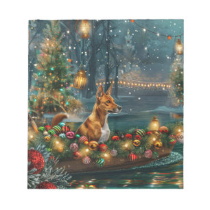 Bloc-note Voyage de fête de Noël du Basenji