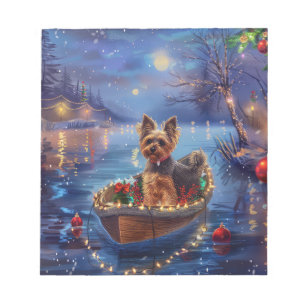Bloc-note Voyage de fête de Noël du Biewer Terrier