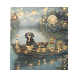 Bloc-note Voyage de fête de Noël du Bluetick Coonhound