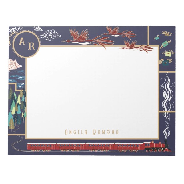 Bloc-note "Voyage de nuit magique" personnalisé (Devant)