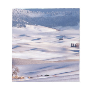 Bloc-note Vue de Steptoe Butte de collines ondoyantes recouv