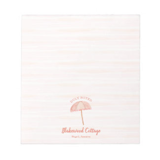 Bloc-note Watercolor Beach Umbrella Tropical