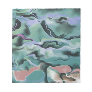 Bloc-note Waves In Harmony Acrylic Pour Abstract Art 
