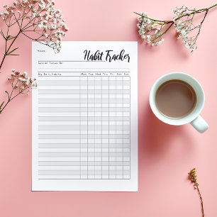 Bloc-note Weekly habit tracker notepad