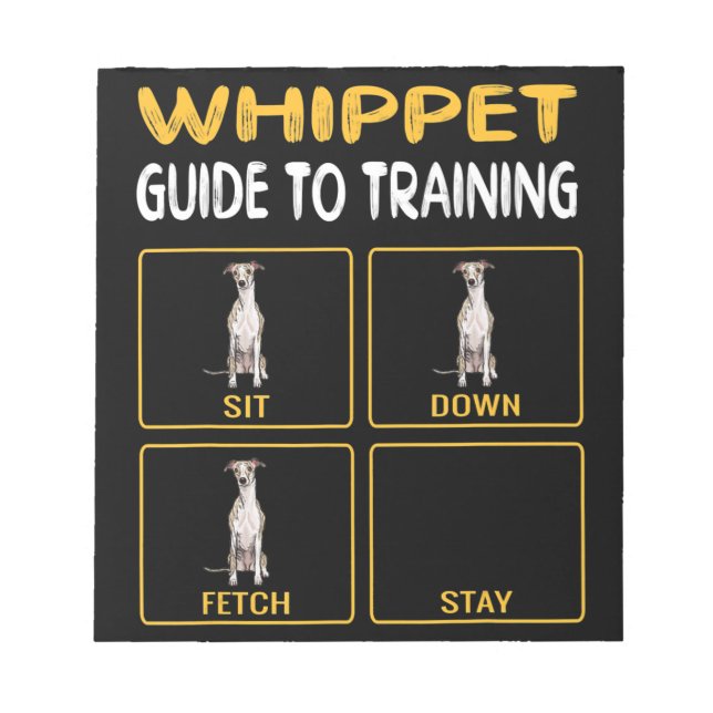 Bloc-note Whippet Guide Pour L'Entraînement De L'Obéissance  (Devant)