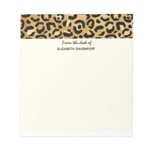 Bloc-note Wild & Exotic Leopard Print Pattern Border