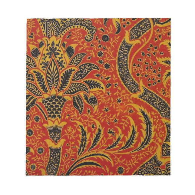 Bloc-note William Morris Inde Floral rouge (Devant)