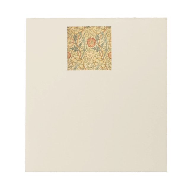 Bloc-note William Morris Rose Flower Fond d'écran Motif (Devant)