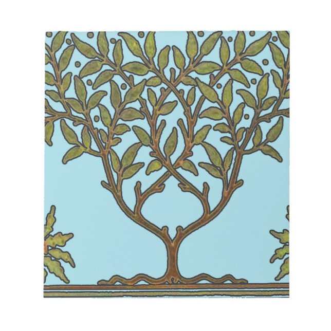 Bloc-note William Morris Tree Frieze Fond d'écran floral (Devant)