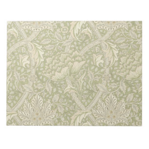 Bloc-note : William Morris Windrush Motif Vert : Vintage