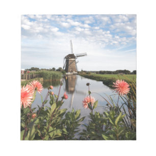 Bloc-note Windmill and flowers in Holland Memo notepad