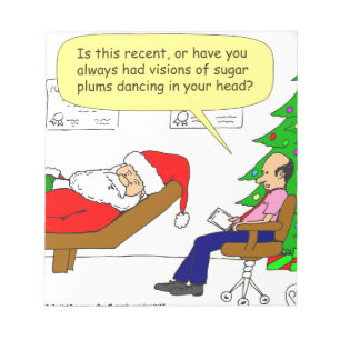 Bloc-note x30 Père Noël parle à son thérapeute - Cartoon