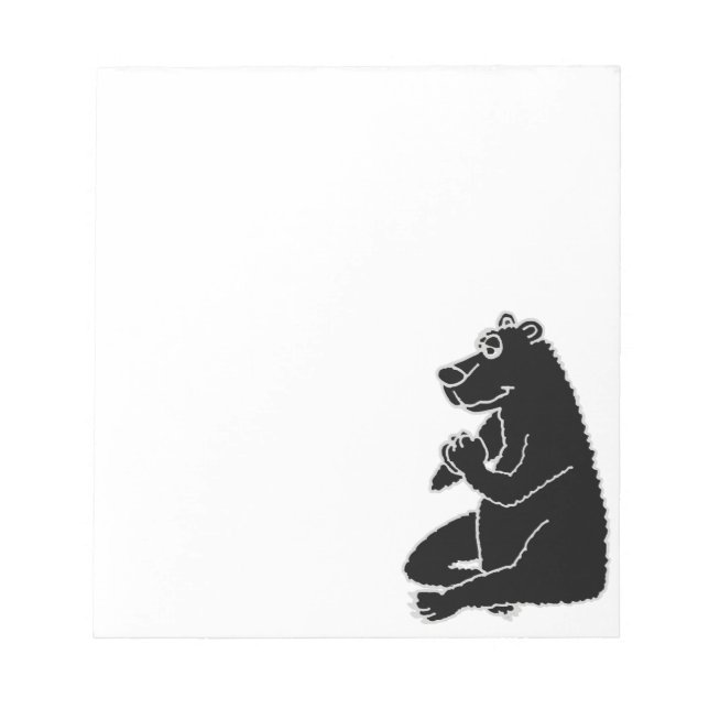Bloc-note XX- Drôle Ours Noir faisant du Yoga (Devant)