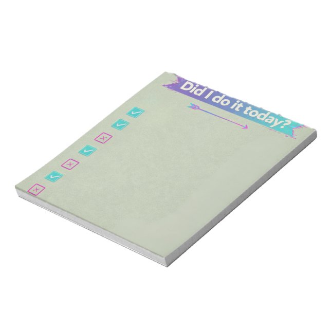 Bloc-note Y2K Cyber Aesthetic Daily Habit Tracker Checklist (Tourné)