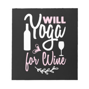 Bloc-note Yoga Lover Will Yoga Pour Vin