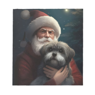 Bloc-note Yorkipoo avec Noël Festif du Père Noël