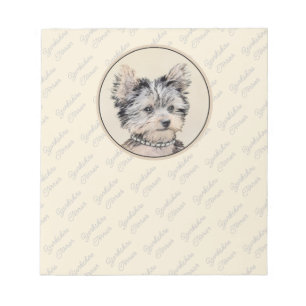 Bloc-note Yorkshire Terrier Puppy Peinture Chien original