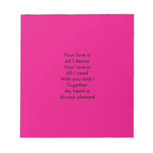 Bloc-note Your love