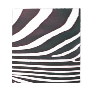 Bloc-note Zebra Black and White Stripes Imprimer