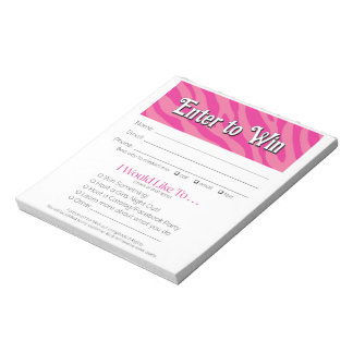 Bloc-note Zebra Vendor Event Leads Drawing Slip Booking 